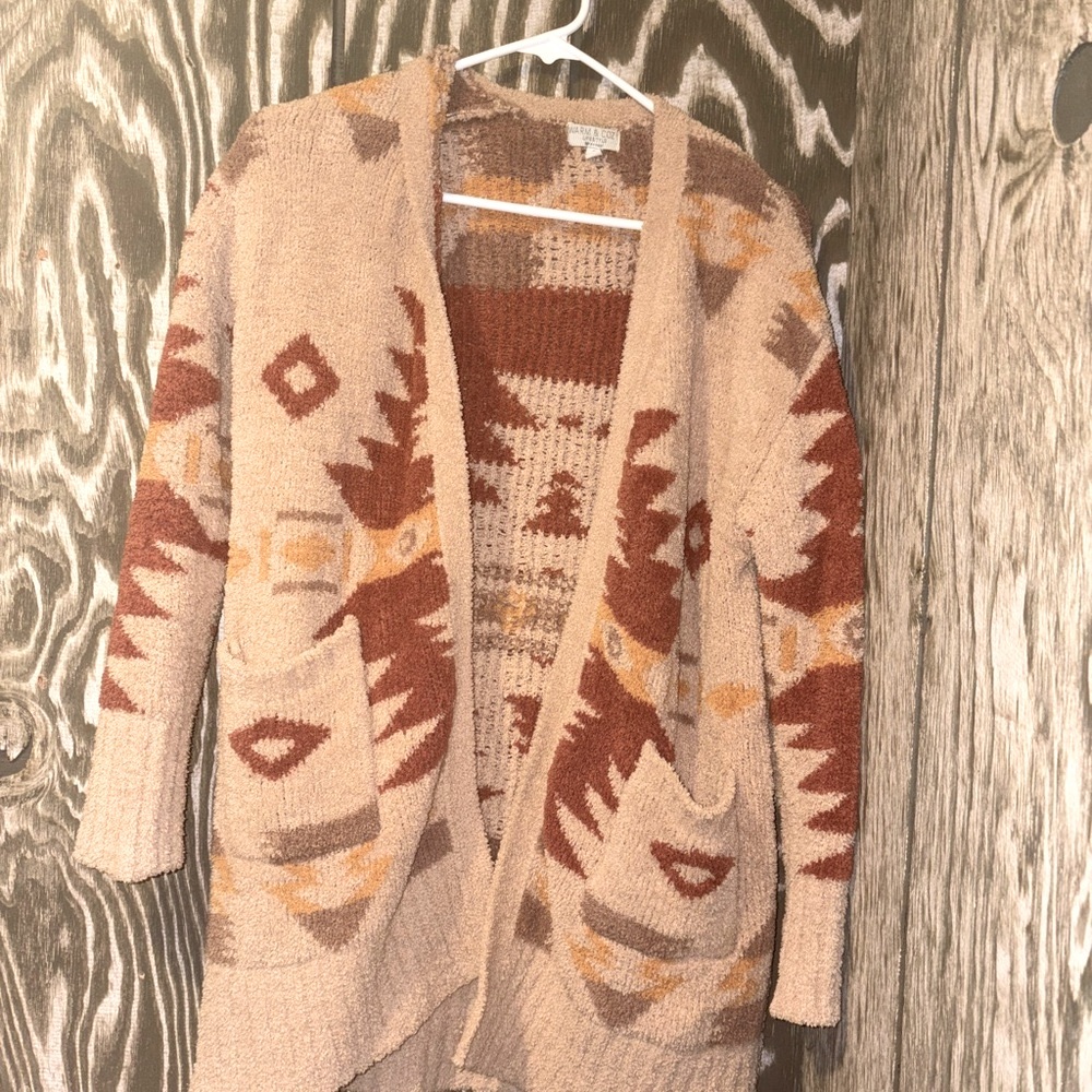 WESTERN COWGIRL Tribal Patterned Cardigan in Earth Tones